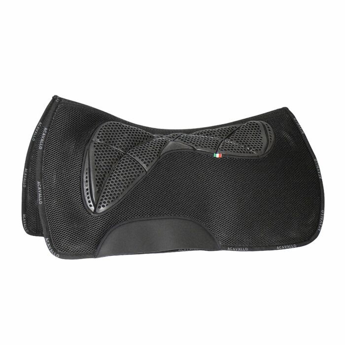 Acavallo Sottosella Free Gel Half & Memory Foam – Compensatore Per Cavallo Con Garrese Libero, Nero Taglia M/L - 4