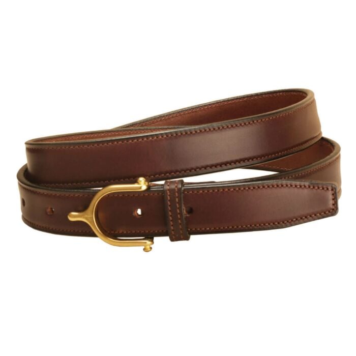 Tory Leather 1-Inch Brass Spur Buckle Belt