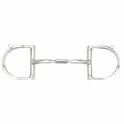 Myler MB02 Stainless Steel 3-3/8" Comfort Snaffle Medium Dee Ring Bit with Hooks