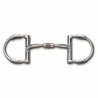 Myler MB03 Stainless Steel Comfort Snaffle with Copper Roller Dee Ring with Hooks