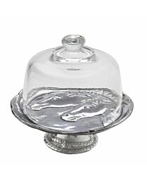 Arthur Court Designs Footed Horse Plate with Glass Dome