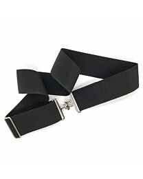 Bedford Jones Equestrian 2" Silver Surcingle Buckle Belt