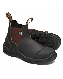 Blundstone 167 - Work & Safety Rubber Toe Cap in Stout Brown