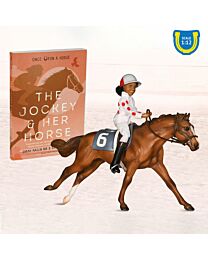 Breyer Cheryl White Jockey, Horse and Book Set