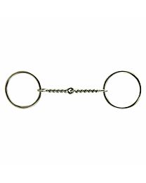 Coronet Stainless Steel Single Jointed Twisted Wire Loose Ring Bit