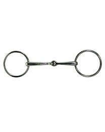 Coronet Single Jointed Solid Mouth Loose Ring Snaffle Bit