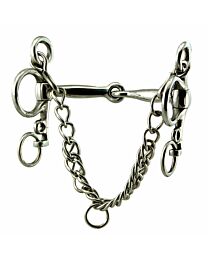 Coronet Stainless Steel Single Jointed 4" Cheek Tom Thumb Pelham