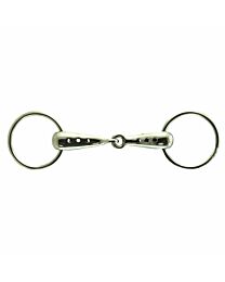 Coronet Stainless Steel Single Jointed Whistle Mouth Loose Ring Bit