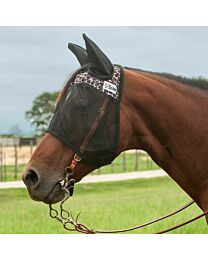Cashel Quiet Ride "Leopard Print" Standard Nose Fly Mask with Ears