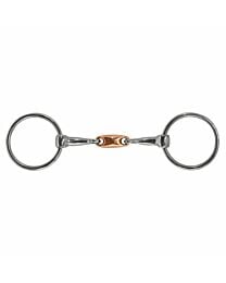Coronet Stainless Steel Double Jointed Copper Oval Link Loose Ring Bit