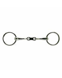Coronet Stainless Steel Double Jointed French Link Solid Mouth Loose Ring Bit