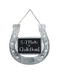 Corrugated Horseshoe Chalkboard or Photo Frame