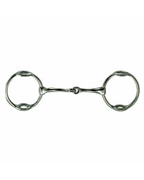 Coronet Stainless Steel Single Jointed Slow Twist Loose Ring Gag Bit
