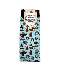 Dreamers & Schemers "Can I Pet That Dog" Boot Socks