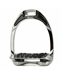 Flex-On Inclined Ultra Grip Silver Aluminum Stirrup Irons