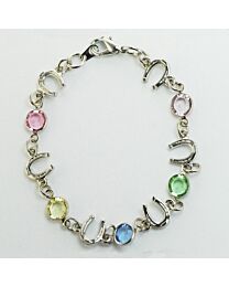 Bracelet - Pastel Stones with Horseshoes
