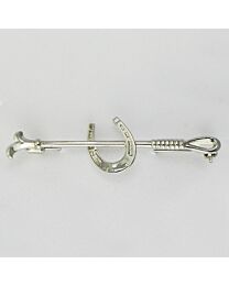 Stock Pin -  Horseshoe with Crop