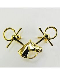 Stock Pin - Full Cheek Snaffle with Horse Head