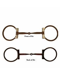 Coronet Brown Iron with Copper Inlay Single Jointed Futurity Show Dee Ring Bit