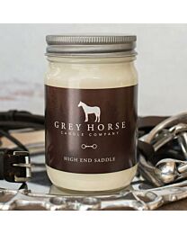 Grey Horse "High End Saddle" Jar Candle