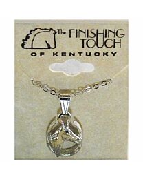 Necklace - Horse Head in Horseshoe