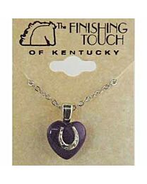 Necklace - Horseshoe in Stone Heart