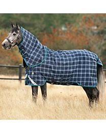 Horseware Rhino Plus 250g Medium Vari-Layer Turnout Blanket - Navy Check/Teal
