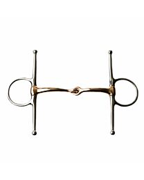 JP Korsteel Stainless Steel Copper Mouth Single Jointed Full Cheek Bit
