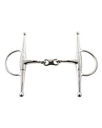 JP Korsteel Stainless Steel Double Jointed French Link Eggbutt Full Cheek Bit