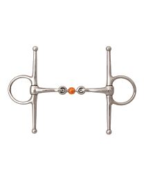 JP Korsteel Stainless Steel Double Jointed Copper Ball Link Full Cheek Bit