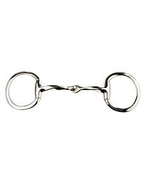 JP Korsteel Stainless Steel Single Jointed Slow Twist Eggbutt Bit