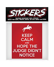 Vinyl Sticker "Keep Calm and Hope the Judge Didn't Notice"