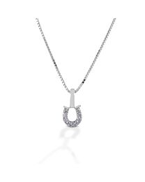 Kelly Herd Sterling Silver Clear Horseshoe Necklace