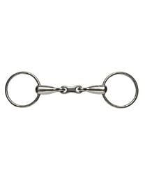 Korsteel Stainless Steel Double Jointed French Link Think Mouth Loose Ring Bit
