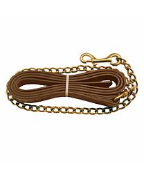 Leather Lead with Solid Brass Chain