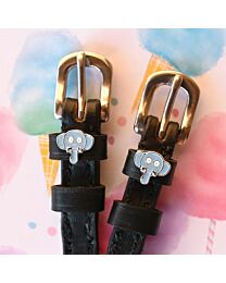 ManeJane “Elephant Faces” Leather Spur Straps