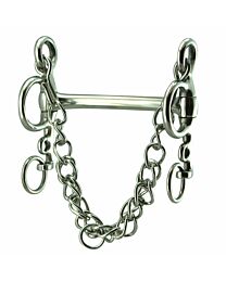 Coronet Stainless Steel Mullen Mouth 4" Cheek Pelham Bit