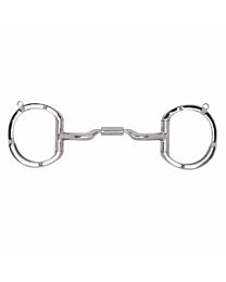 Myler MB04 Stainless Steel Low Port Comfort Snaffle Eggbutt with Hooks