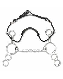 Myler MB32-3 Sweet Iron Mullen Triple Barrel 3-Ring Combination Bit - 6" Shank