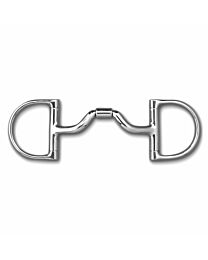 Myler MB33 Stainless Steel Ported Barrel Pony Dee Ring Bit without Hooks