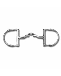 Myler MB41PB Stainless Steel Correctional Ported Barrel Dee Ring with Hooks