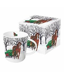 Paperproducts Design "Winter Horse Sleigh" Boxed Mug