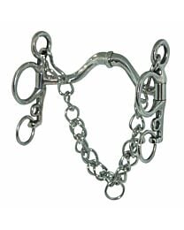 Robert Pinchless Stainless Steel Copper Inlay Medium Port Pelham Bit