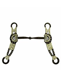 Robart Pinchless Sweet Iron Single Jointed Western Snaffle Bit