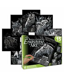 Royal & Langnickel "Horse & Friends" Engraving Art Silver Box Set