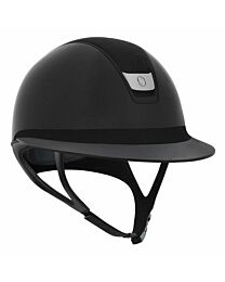 Samshield Miss Shield ShadowMatt 2.0 Alcantara Top & Front, Matte Trim, Black Chrome Blazon Helmet