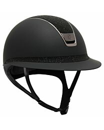 Samshield Miss Shield ShadowMatt 2.0 Black Crystal Fabric Top & Front Helmet