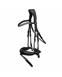 Schockemohle Sports Rolled Malibu Dressage Bridle with Flash