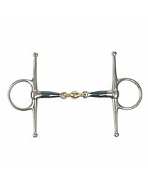 Shires Equestrian Blue Sweet Iron Double Jointed Lozenge Full Cheek Bit