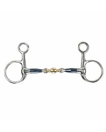 Shires Equestrian Blue Sweet Iron Double Jointed Lozenge Hanging Cheek Baucher Bit